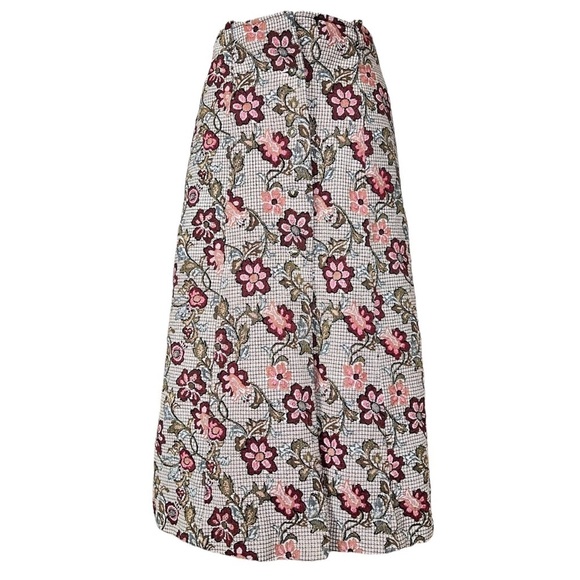 Vintage Glen Of Michigan Tapestry Midi Length Split Skirt Retro RARE - Picture 2 of 11